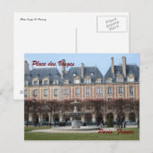 Place des Vosges Postkarte (Vorne/Hinten)
