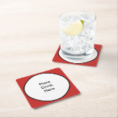 Place Drink Hier - Square Untersetzer (Vor Ort)