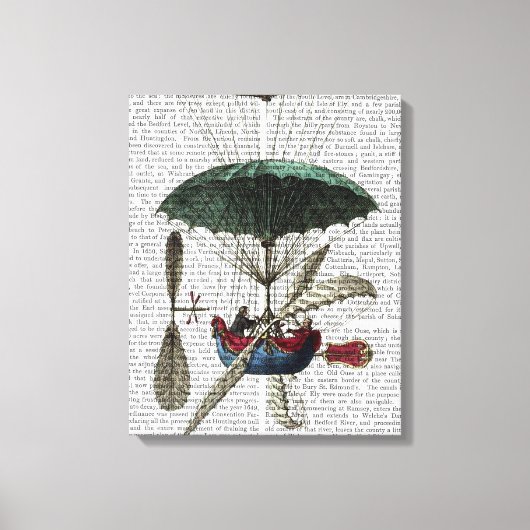 Place Du Louvre Hot Air Ballon Leinwanddruck (Vorderseite)