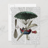 Place Du Louvre Hot Air Ballon Postkarte (Vorne/Hinten)