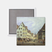 Place du Marche-aux-Fruits, Colmar, 1875 Magnet (Vorderseite/Rückseite)