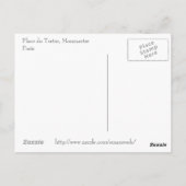 Place du Tertre, Paris Postkarte (Rückseite)