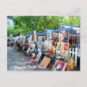 Place du Tertre, Paris Postkarte (Vorderseite)