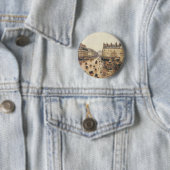 Place du Theater Francais, Paris Rain by Pissarro Button (Beispiel)