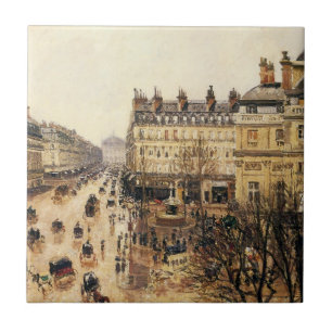 Place du Theater Francais, Paris Rain by Pissarro Fliese