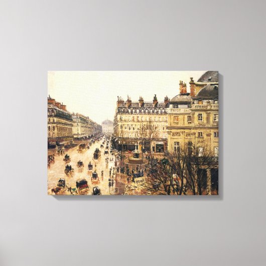Place du Theater Francais, Paris Rain by Pissarro Leinwanddruck (Vorderseite)