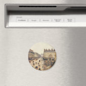 Place du Theater Francais, Paris Rain by Pissarro Magnet (In Situ (Geschirrspüler))