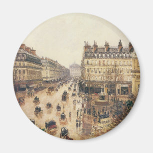 Place du Theater Francais, Paris Rain by Pissarro Magnet
