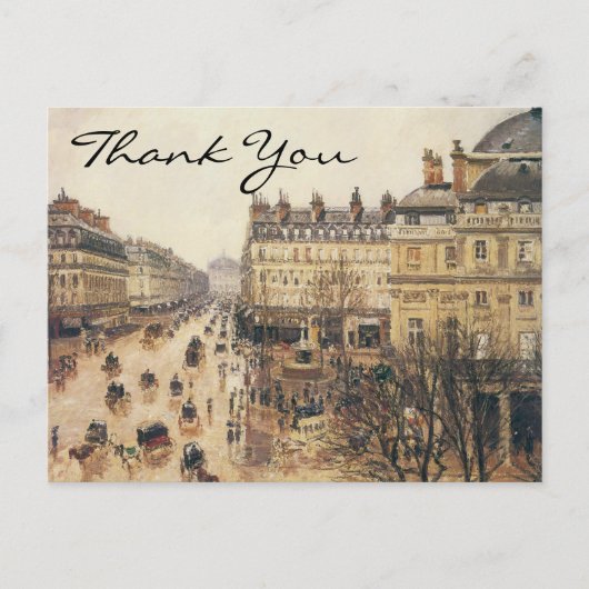 Place du Théâtre Français, Paris: Regen Postkarte (Vorderseite)