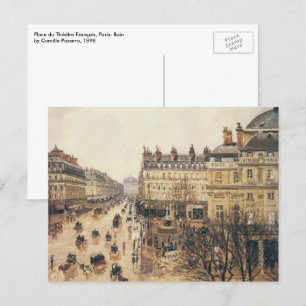 Place du Théâtre Français, Paris Regen von Pissarr Postkarte
