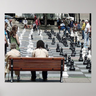 Place Émilie-Gamelin in Montreal, Schach im Park Poster