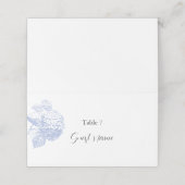 Place & Escort-Karte mit Hydrangea Platzkarte (Außenseite Aufgefaltet)