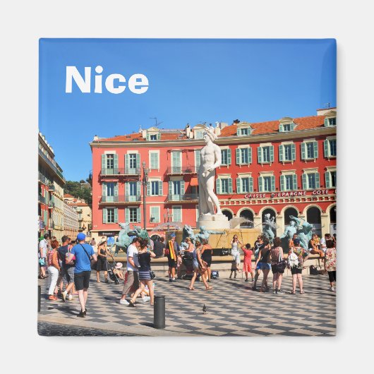 Place Massena in Nizza, Frankreich Magnet (Vorne)