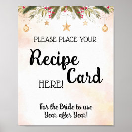 Place Recicard Weihnachts-Brautparty-Poster Poster