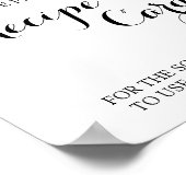 Place Recipe Card Hier Brautblende & Duschgel Zeic Poster (Ecke)