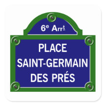 Place Saint-Germain des Pres, Paris Street Sign