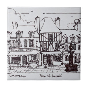 Place Saint-Guenole, Concarneau Bretagne Fliese