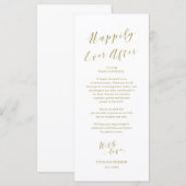 Place Setting Danke Karte, modernes Script Gold Programm (Vorne/Hinten)