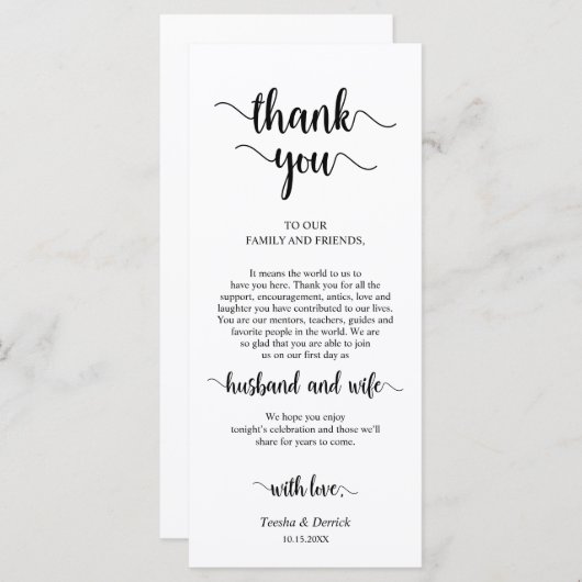 Place Setting Dankeschön, rustikale Landkarten Programm (Vorne/Hinten)