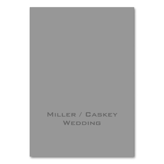 Place Setting Monogram Tischnummer (Rückseite)