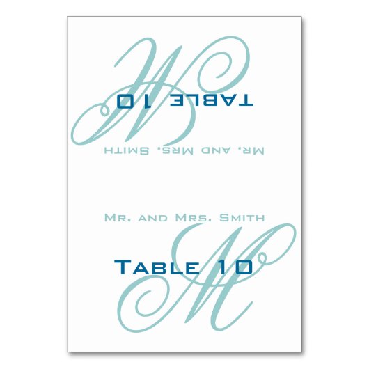 Place Setting Monogram Tischnummer (Vorderseite)
