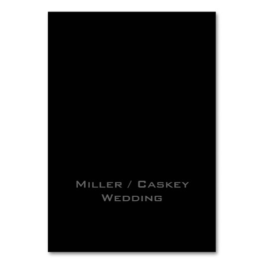 Place Setting Monogram Tischnummer (Rückseite)