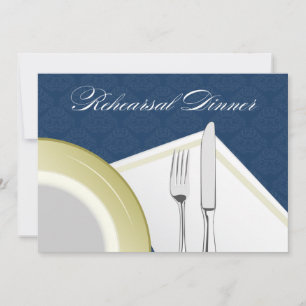 Place Setting Probe Dinner Einladung (Marine)