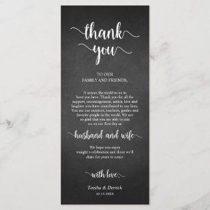 Place Setting Vielen Dank, rustikale Chalkboard Ka Programm