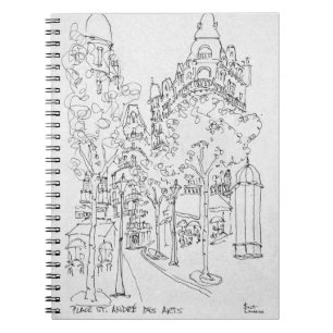 Place St. Andre des Arts  Paris, Frankreich Notizblock