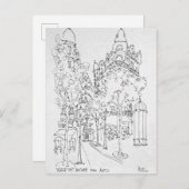 Place St. Andre des Arts | Paris, Frankreich Postkarte (Vorne/Hinten)