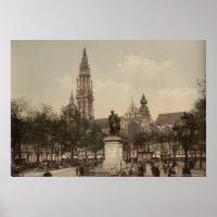 Place Verte und Kathedrale, Antwerpen, Belgien