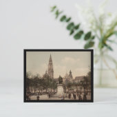 Place Verte und Kathedrale, Antwerpen, Belgien Postkarte (Stehend Vorderseite)