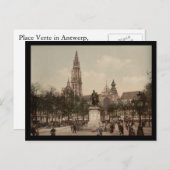 Place Verte und Kathedrale, Antwerpen, Belgien Postkarte (Vorne/Hinten)