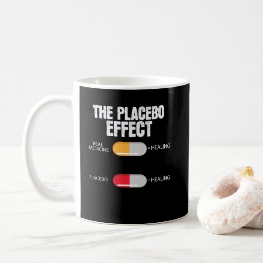Placebo Effekt Tabletten Kaffeetasse (Mit Donut)