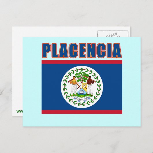 PLACENCIA Belize Beach Tshirts, Geschenke Postkarte (Vorne/Hinten)