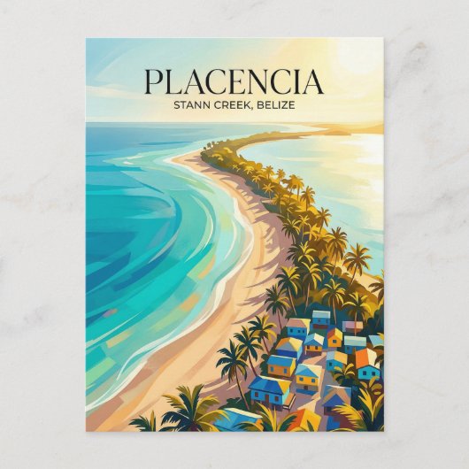 Placencia-Halbinsel Belize Postkarte (Vorderseite)