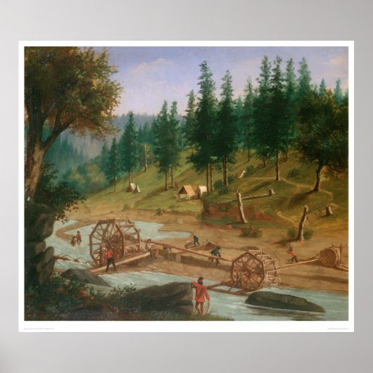 Placer Mining at Foster's Bar, California (1331A) Poster (Vorne)