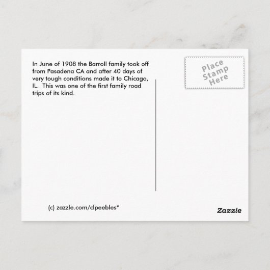 Placerville CA 1908 Postkarte (Rückseite)