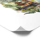 Places We’ll Wander | Monogram Travel Bucket List Poster (Ecke)