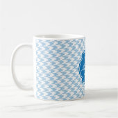 Placid Blue Hahnentrittmuster Monogram Tasse (Links)