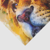 Placid Lion Face Seidenpapier (Ausschnitt)