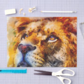 Placid Lion Face Seidenpapier (Handwerk)