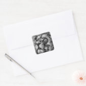 Placid Lion Face Silver Quadratischer Aufkleber (Umschlag)