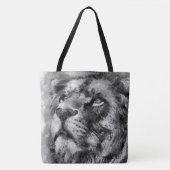 Placid Lion Face Silver Tasche (Vorderseite)