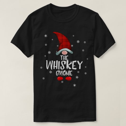 Placidity Whiskey Gnome Family Christmas Pajama Wh T-Shirt (Design vorne)