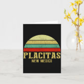 Placitas New Mexico Vintage Retro Sunset _1 Karte (Gelbe Blume)