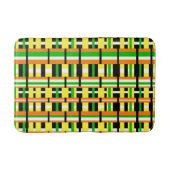 Pläd in Green, Orange & Yellow Modern Pattern Badematte (Vorderseite)