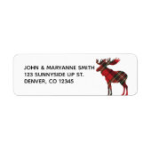 Pläd Moose Return Address Label (Vorne)