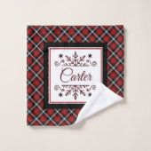 Pläd Personalized snowflake Badhandtuch Set (Waschlappen)