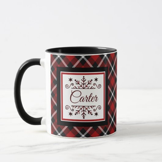 Pläd Personalized snowflake Tasse (Links)